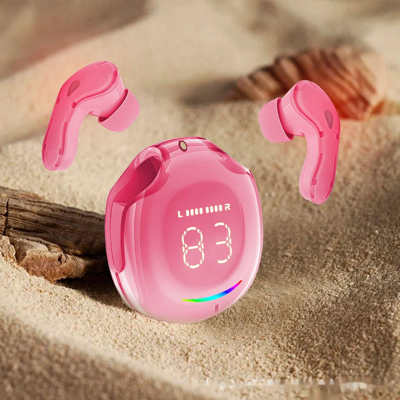 Haute qualité sonore, durée de vie de la batterie ultra longue, affichage numérique transparent, écouteurs Bluetooth sans fil adaptés_voghion.com