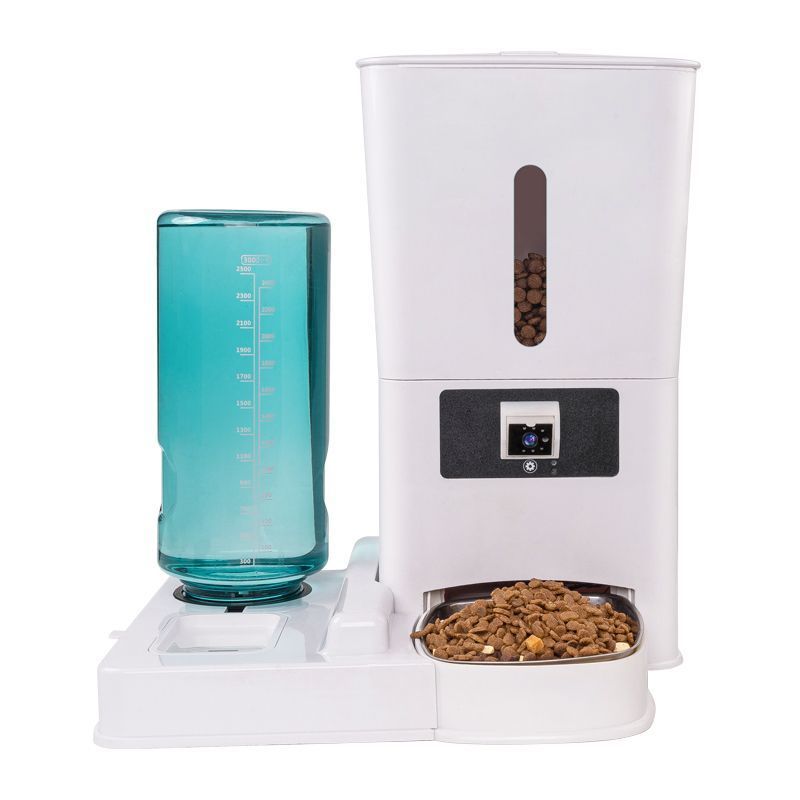 2-in-1 Smart Pet Automatic Feeder And Water Dispenser With Timer For Remote Feeding_voghion.com