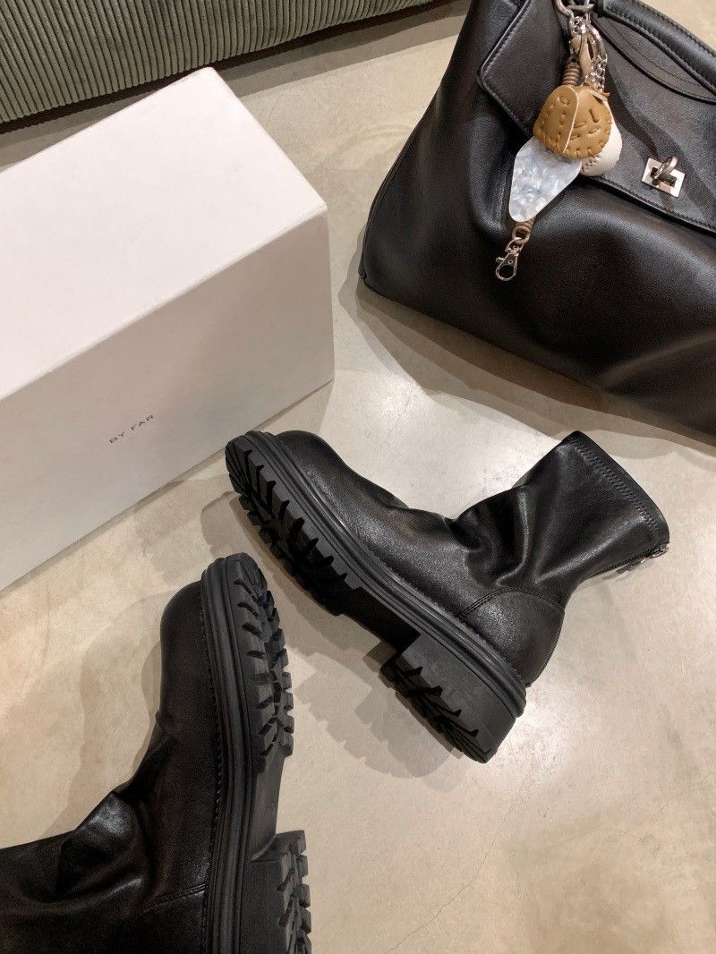 【Sheii Su Yinyin】 Metti in mostra le gambe ~ Aggiungi pieghe morbide, tacchi spessi, pelo elastico, stivali Martin, stivali corti e sottili da donna_voghion.com