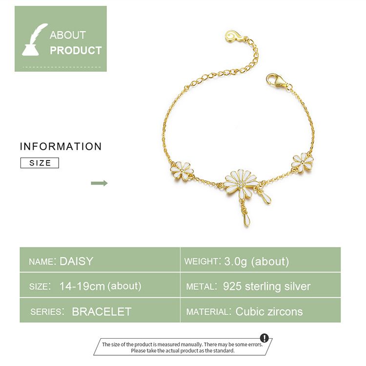 Bracciale Daisy Bloom, bracciale in argento sterling 925 per donna_voghion.com