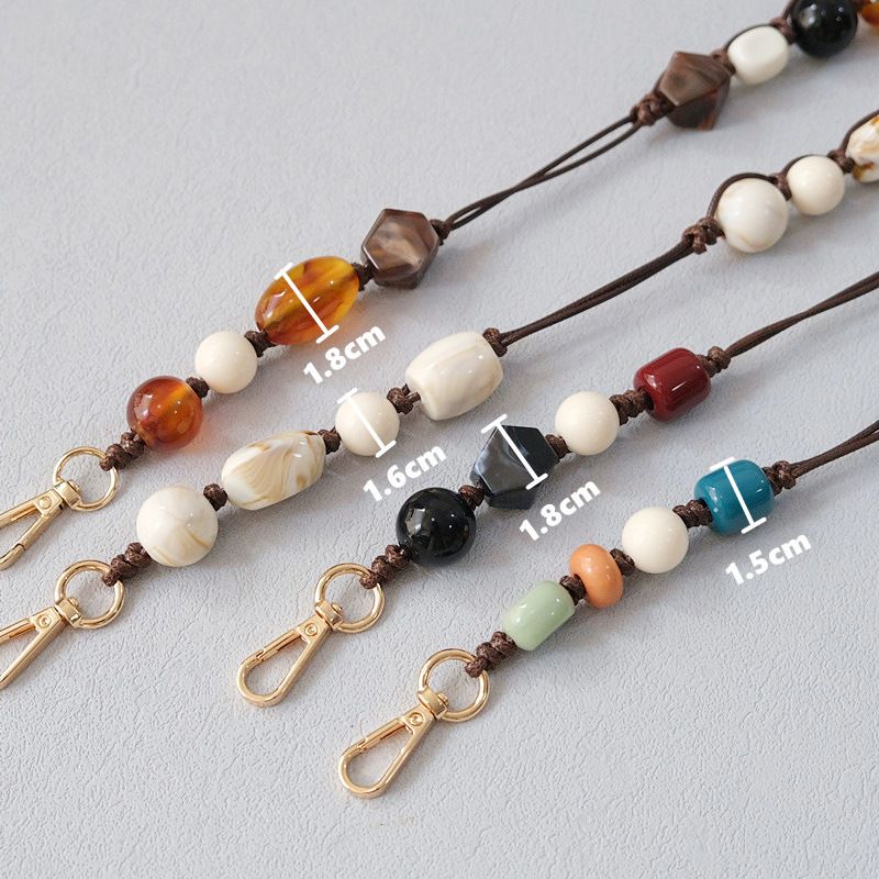 Acrylperlenschmuck Mode Perlenarmband Zubehör Schulter Crossbody Telefongurt Geflochtene Seiltasche Kette_voghion.com