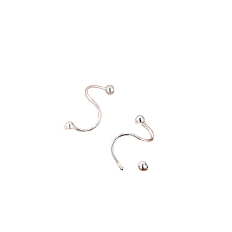 Orecchini a vite a molla in argento senza spremitura per donna 2024 Design Sense, moda di alta qualità all'ingrosso_voghion.com