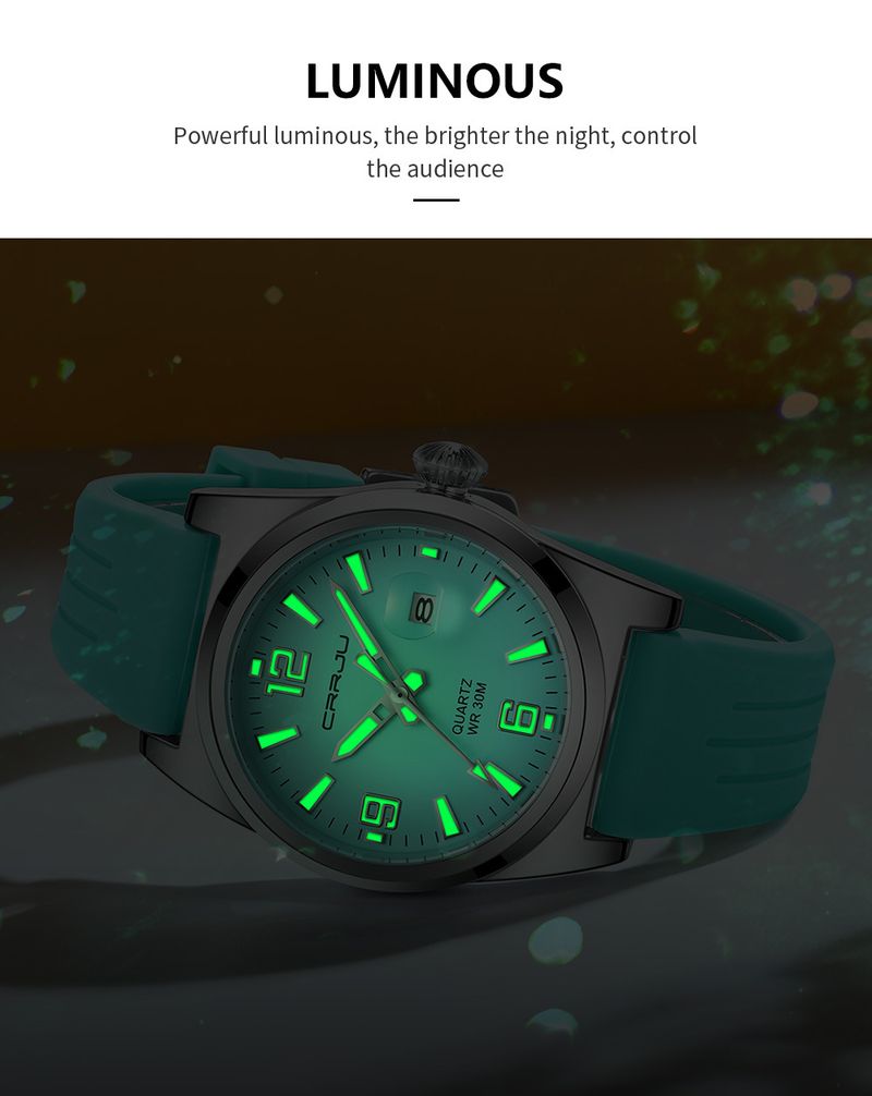 Runde Kalenderuhr für Herren und Damen mit wasserdichtem Silikonarmband, minimalistisches Design, Uhr im Freizeit- und Business-Stil_voghion.com