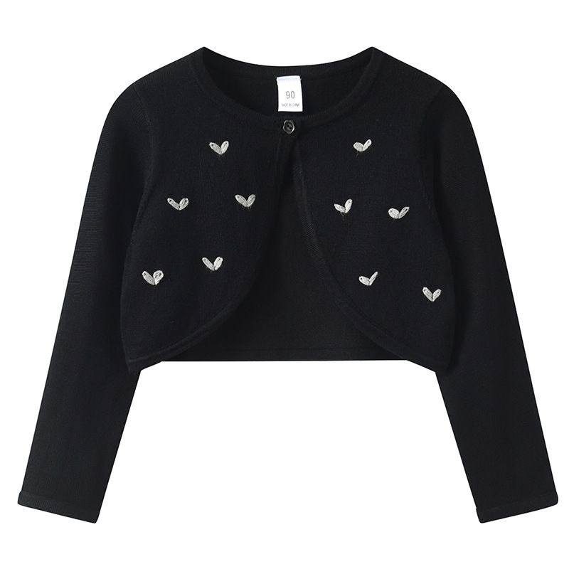 Mutter-Tochter-Kleidung Frühling und Herbst Handbestickte Liebesmädchen-Strickjacke Pullover Schal Kinder Sommer Dünnes Klimaanlagenhemd_voghion.com