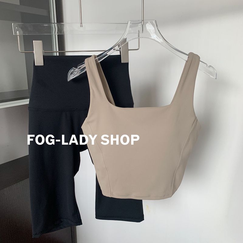 Sous-vêtements de sport une pièce pratiques et faciles à porter pour femmes, gilet de yoga, hauts à bonnets fixes, soutien-gorge sans usure_voghion.com