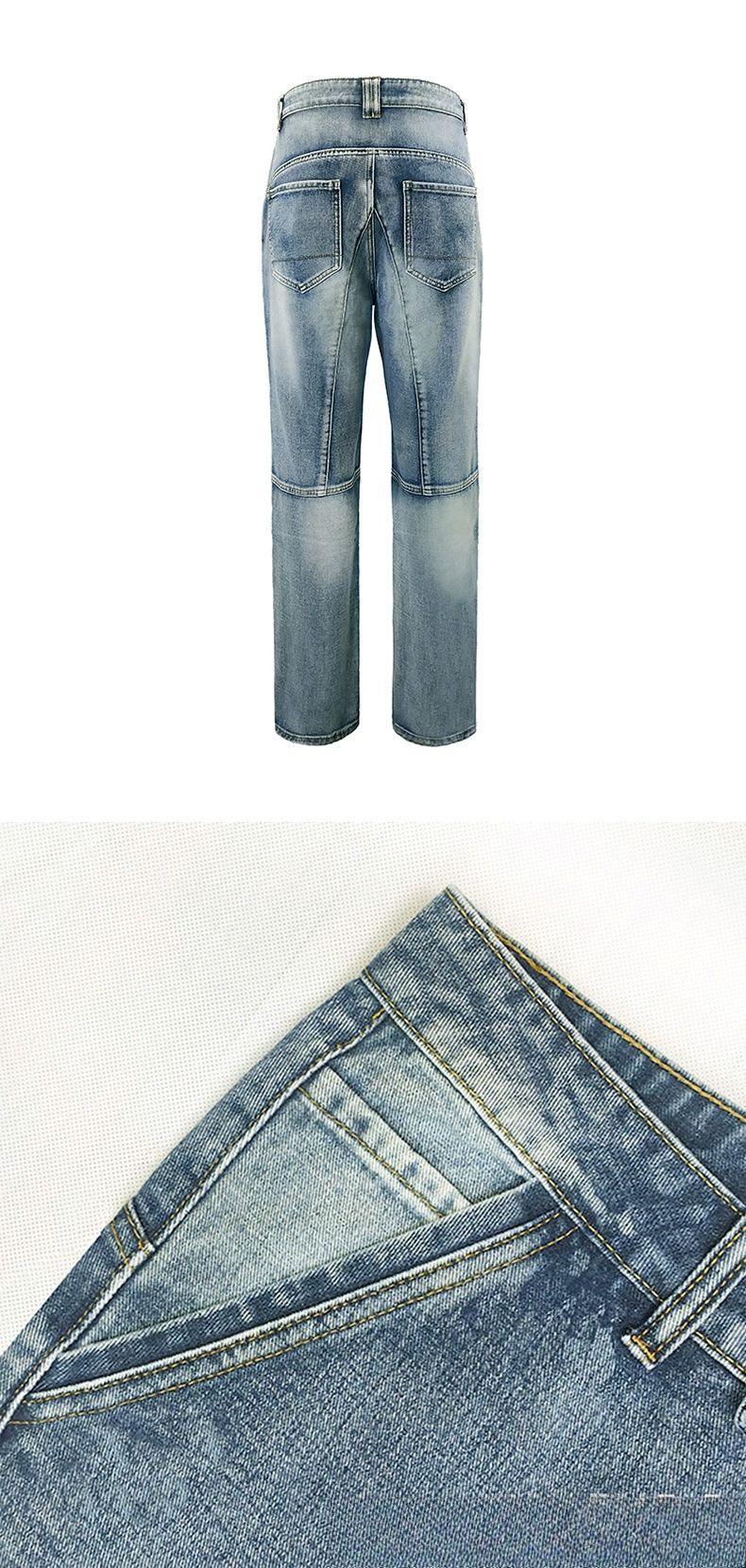 Pantalon de cyclisme à double fermeture éclair pour moto européenne et américaine, quatre saisons, style slim, coupe racing, anti-chute_voghion.com