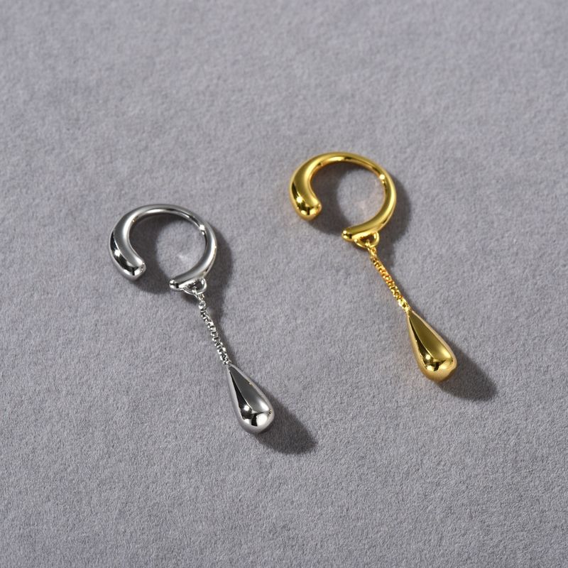 Stile freddo, personalità semplice, nappa, pendente a goccia, clip per orecchio, temperamento, tendenza unica._voghion.com