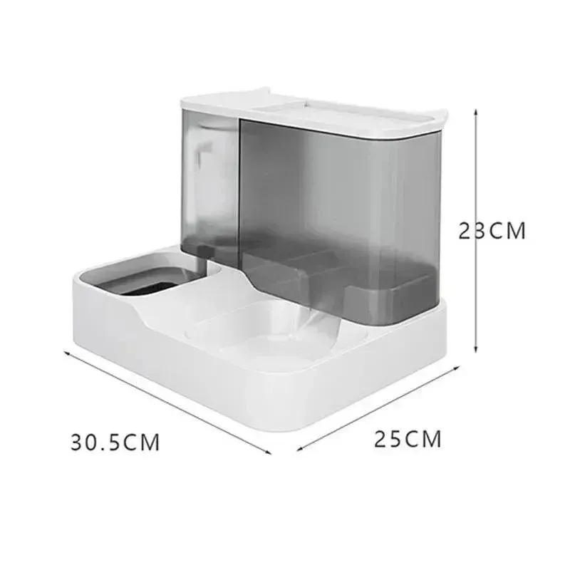 Fontaine à eau automatique intelligente pour chiens, 2,2 L, avec gamelle en plastique et distributeur d'eau 2 en 1._voghion.com