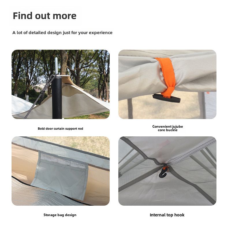 Tent outdoor automatic portable folding speed open multi-person camping camping beach on all sides rain proof_voghion.com