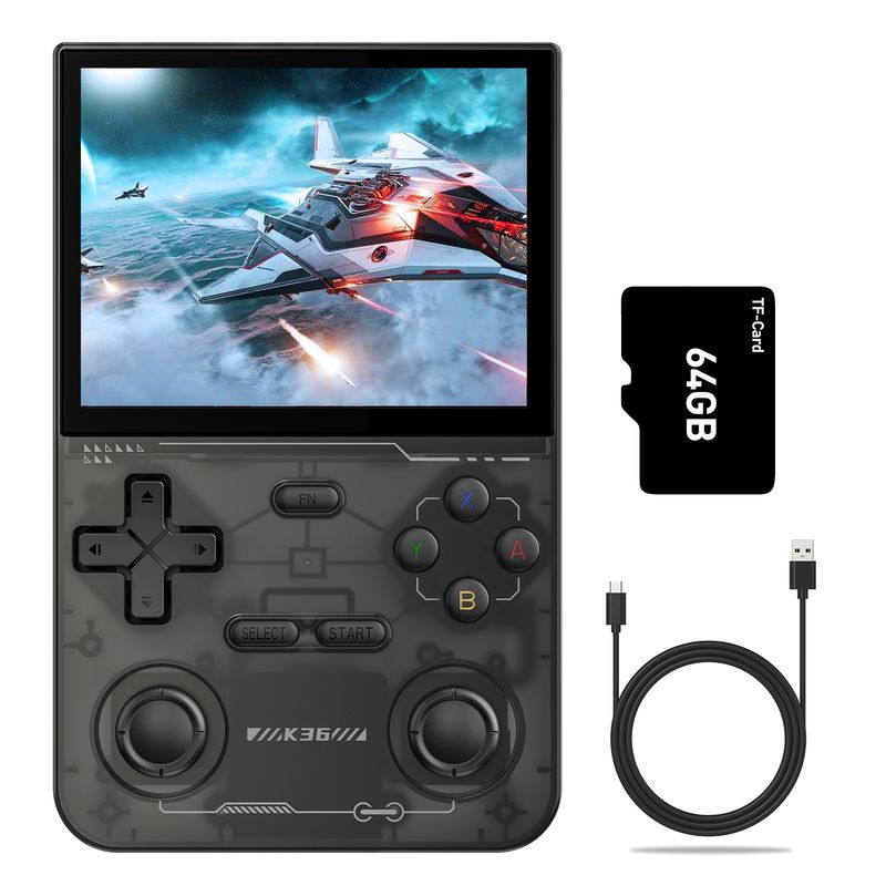 64 GB 16000+ Games 640*480 3,5 inch IPS Handheld Gaming 2025 TV Klassieke Draagbare Handheld Retro Gameconsole K36_voghion.com
