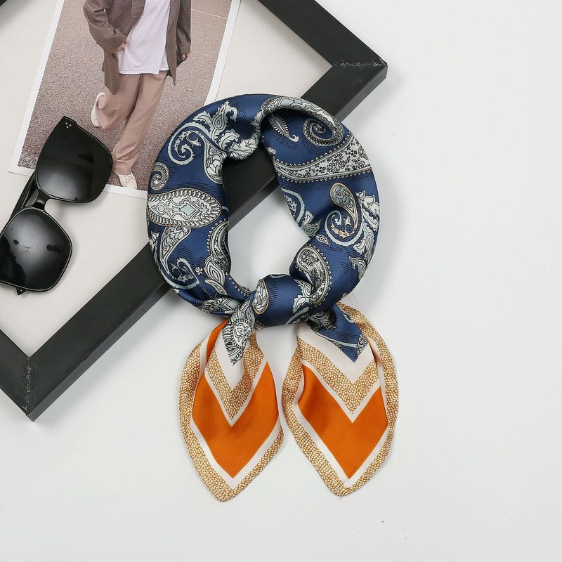 2024 neuer kleiner quadratischer 70x70 Nackenschutz Chiffon dünner westlicher Modeschal Frauen_voghion.com