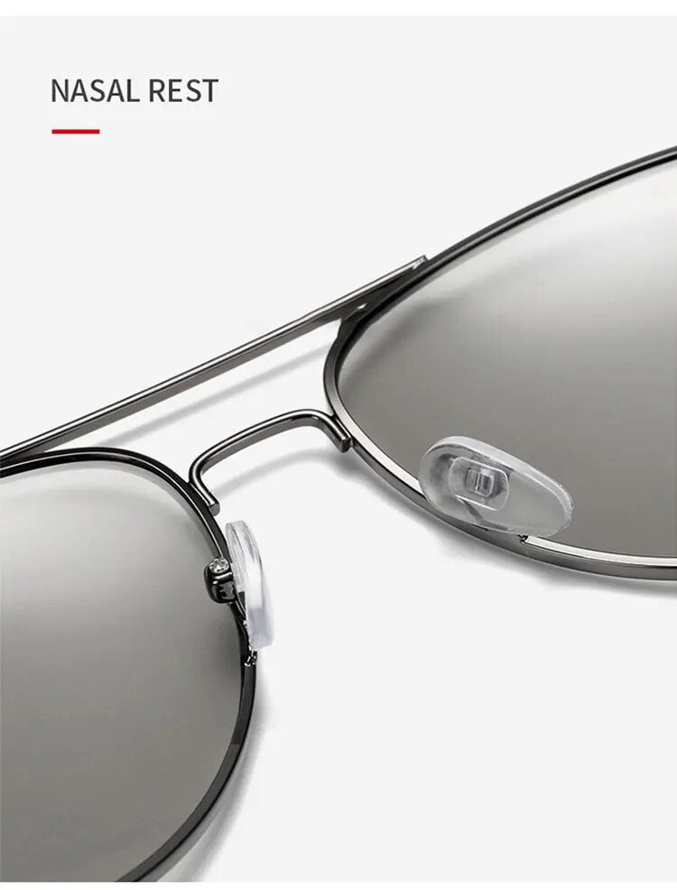 KUMARRY  Pilot Photochromic Sunglasses Men Fishing Driving Brand Designer Polarized Sunglass For Men‘s oculos UV400_voghion.com