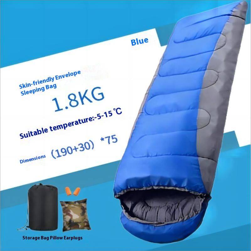Sleeping Bag For Adults, Single Person, Outdoor Camping, Portable, Winter Thickened, Machine Washable, Nap, Dirt-Proof,_voghion.com
