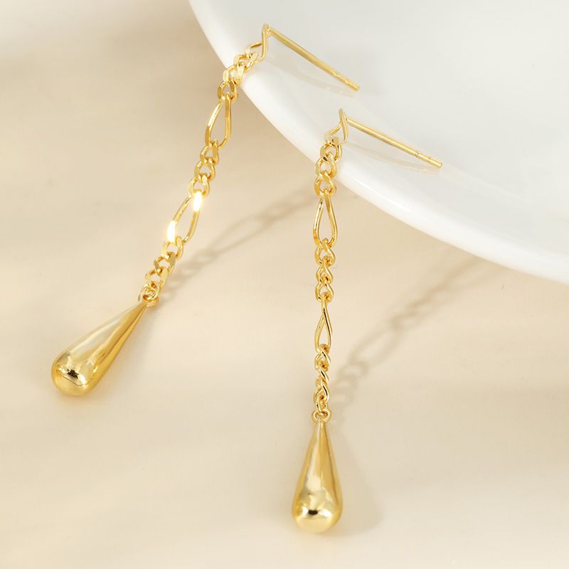 Orecchini pendenti con nappine a goccia in argento sterling S925, lunghi, da donna, leggeri, alla moda, di alta gamma, di lusso_voghion.com