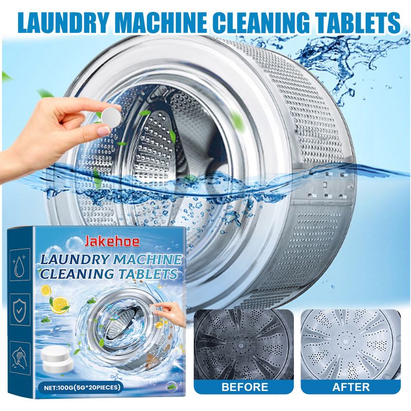 Jakehoe Laundry Machine Cleaning Tablets, Roller Washing Tank Remove Dirt Clean Smell Fragrant Clean_voghion.com