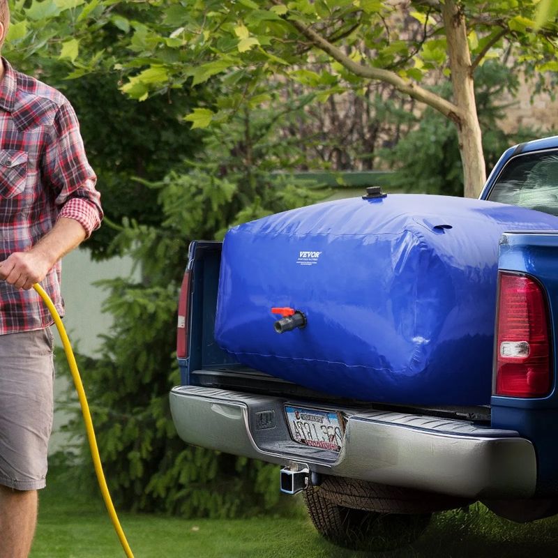 Serbatoio di stoccaggio pieghevole blu da 1000 litri, capacità 1000 litri, grande, morbido, per acqua, gallone, 264 litri, in PVC, per camper_voghion.com