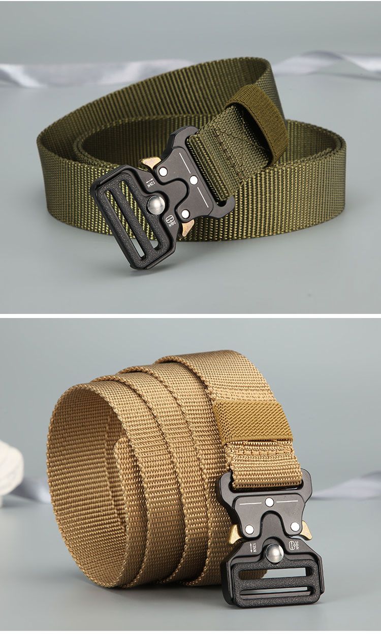 HOT Men's Outdoor Hunting Tactics Multi functional Buckle Nylon High Quality Marine Corps Canvas Belt_voghion.com
