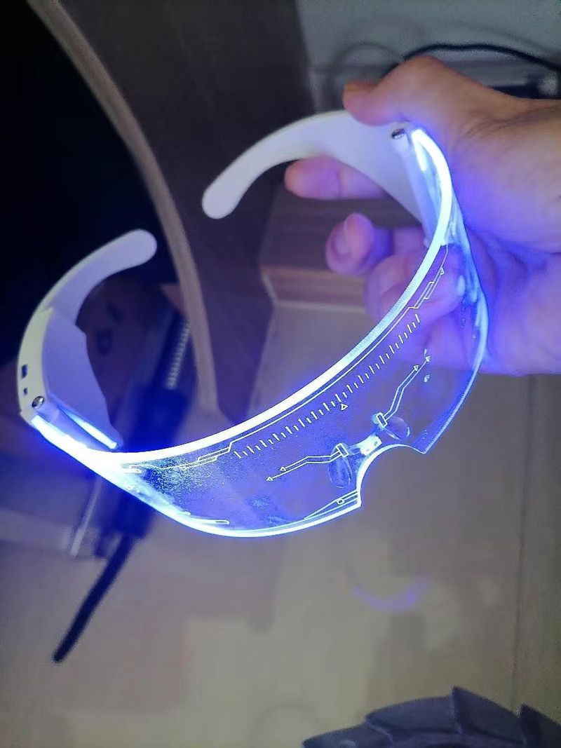 Occhiali da ciclismo con tecnologia LED, occhiali anti-collisione, luminosi e luminosi, per la guida notturna_voghion.com