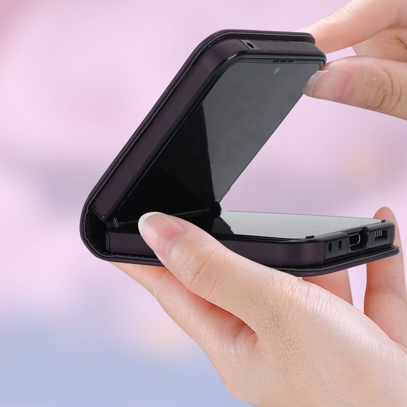 Nuova custodia per cellulare Z Flip6 per donna Custodia protettiva a tracolla Samsung Flip4 Custodia in pelle per cellulare a quadri_voghion.com