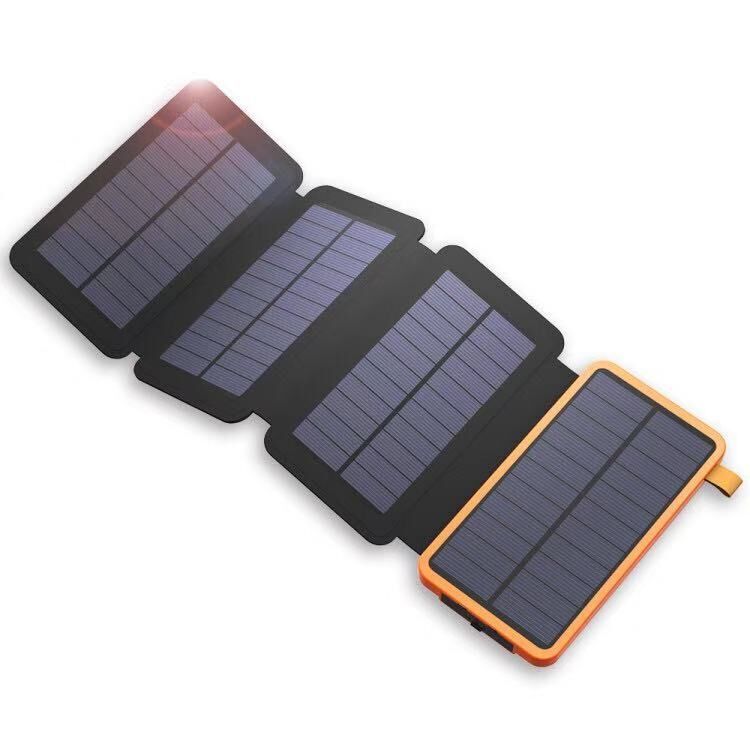 Power Bank Foldable Solar Power Bank Large Capacity Waterproof Outdoor Lighting Mobile Power 20000 MAh_voghion.com