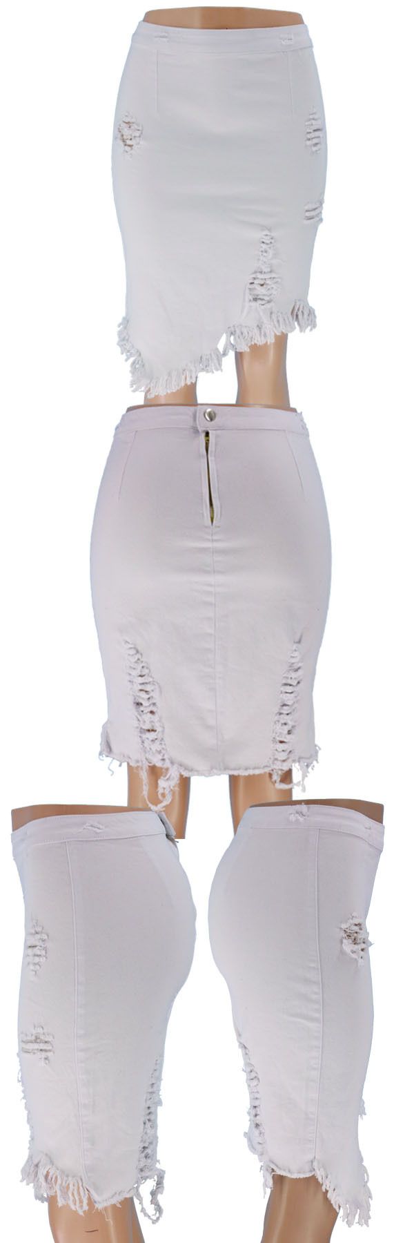 Falda con agujeros en la cadera para mujer, ropa de verano de celebridades de Internet_voghion.com
