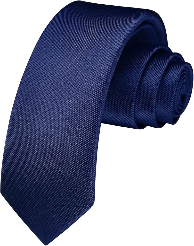 Tynde, ensfarvede silkeslips til mænd, klassisk, formel, elegant, bryllupsfest, forretningsslips, 6 cm_voghion.com