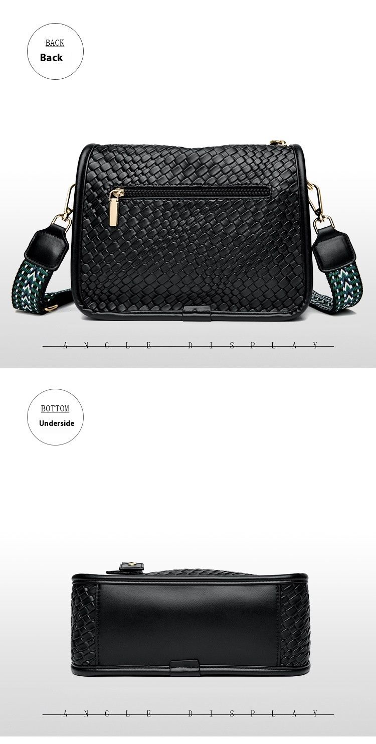 Nuova borsa a tracolla monospalla alla moda, borsa intrecciata, semplice e versatile, borsa da donna, tracolla larga, borsa a forma di gnocco, alla moda_voghion.com
