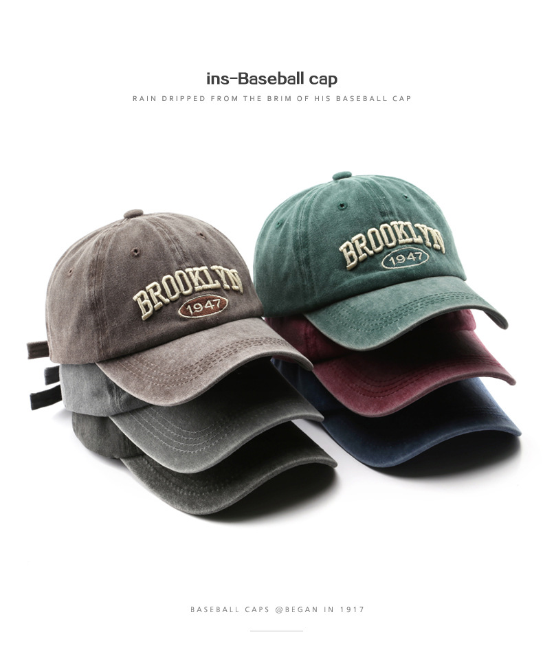 SLECKTON Retro Baseball Cap for Women and Men Washed Cotton Dad Embroidered Hat Casual Snapback Hat Summer Sun Cap_voghion.com