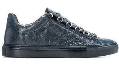 New Style Wrinkled Genuine Leather Low High Top Classic Casual Versatile Men's Trendy Sneakers_voghion.com