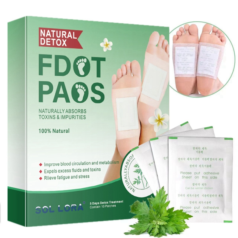 SOL LORA Aicao Air Ginger Foot Patch Vinagre de Bambu 10 adesivos/caixa_voghion.com