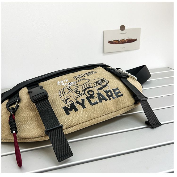 Multifunctional Canvas Outdoor Waterproof Parka Chest Bag_voghion.com