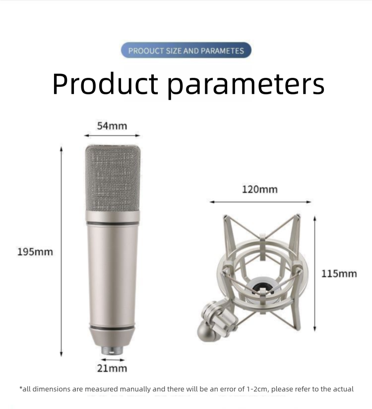 U87 Condenser 48V Large Diaphragm High Quality Internet Celebrity Live Streaming Singing Karaoke Dedicated External_voghion.com