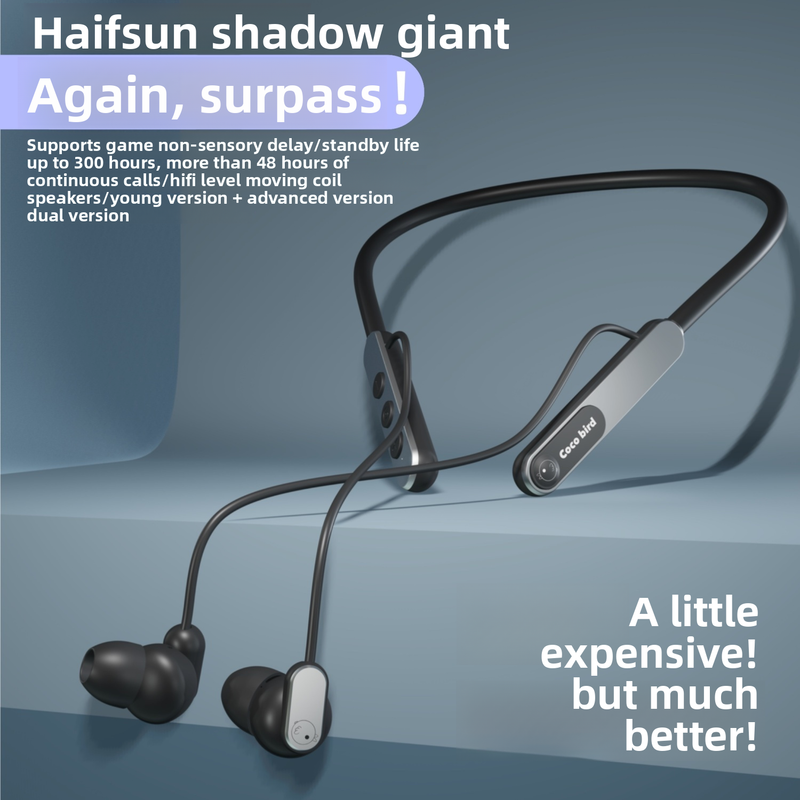 Shadow Giant Bluetooth Wireless Sports Neckband Headphones In-Ear Long Battery Life Compatible With_voghion.com