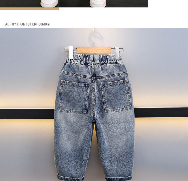 A8006 Blue Princess Pants Basic Style New Children's Miscellaneous European And American Jeans_voghion.com