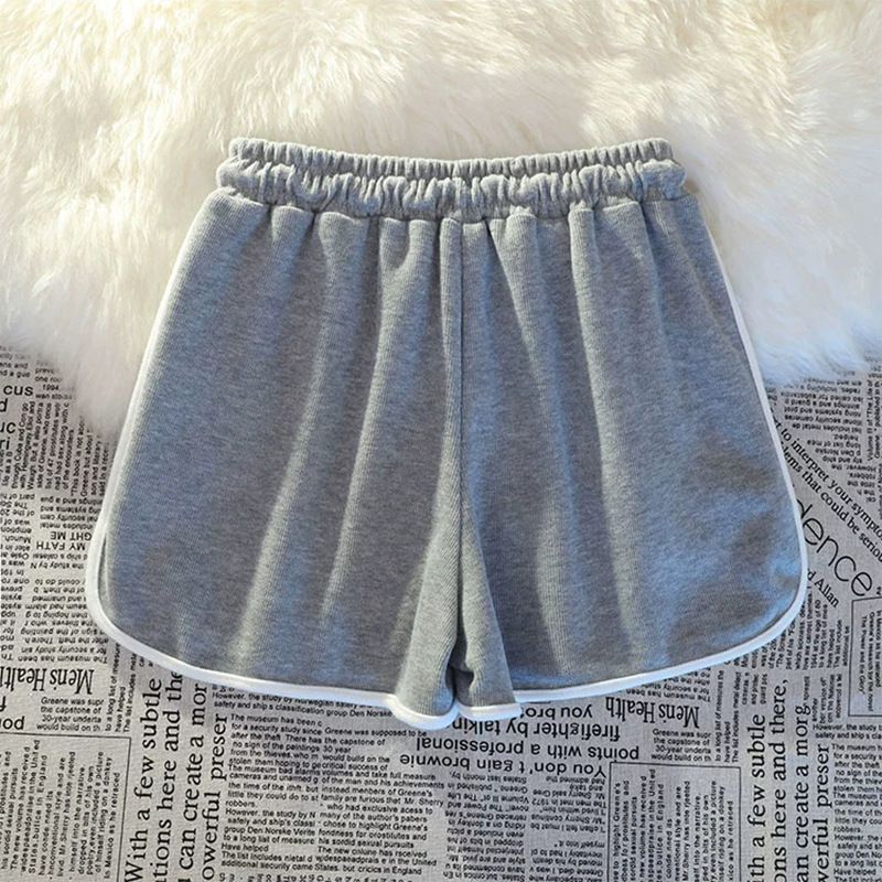 Damenbekleidung Lässige Sportshorts für Damen im Sommer, lockerer und bequemer Schlafanzug für zu Hause, Shorts mit weitem Bein für den Außenbereich_voghion.com