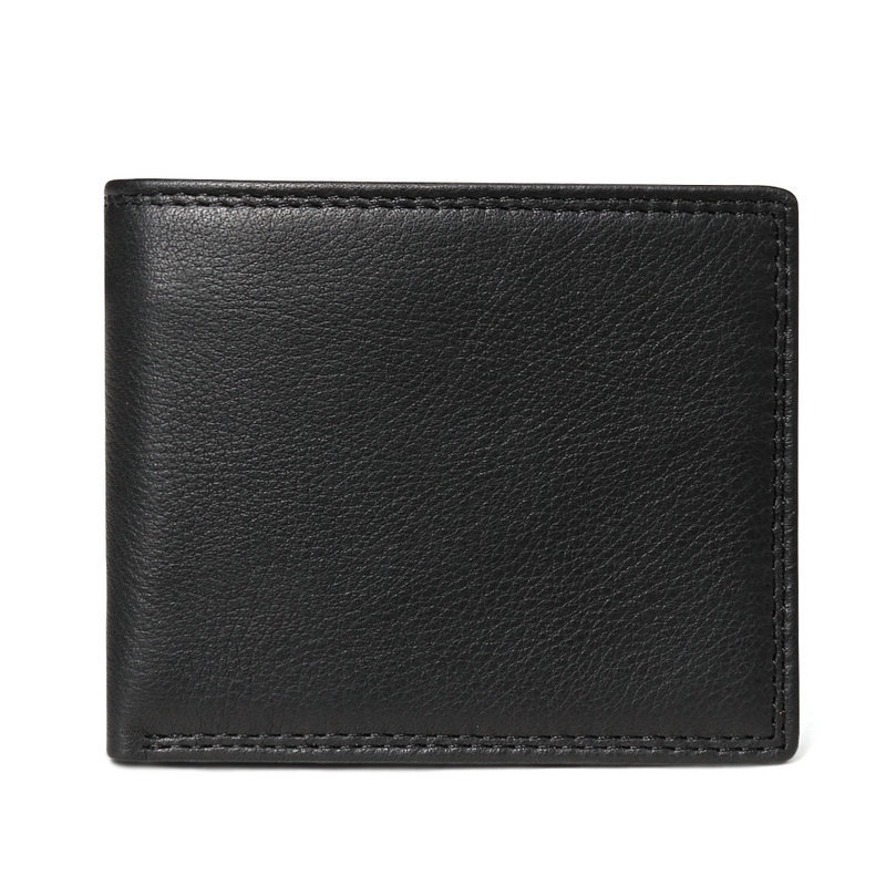 GENODERN Cow Leather Men Wallets with Coin Pocket Vintage Male Purse RFID Blocking Genuine Leather Men Wallet with Card_voghion.com