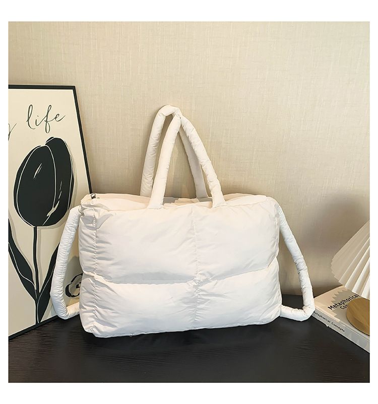 Cotton Bag Down Bag Female Large Capacity Leisure Tote Bag Ladies Commuter Shoulder Bag_voghion.com
