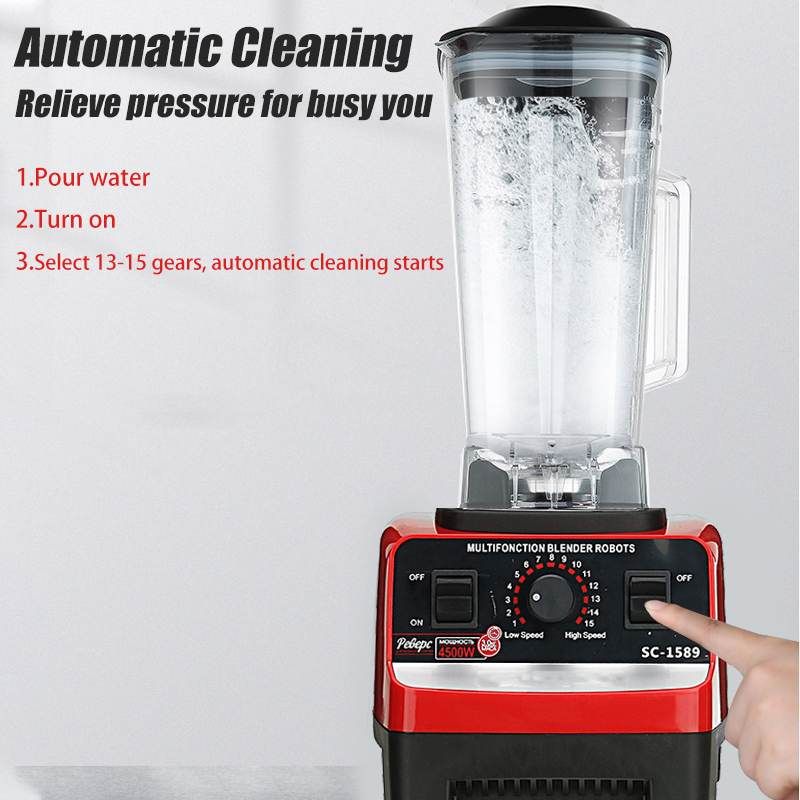 4500W Multifunktiounsmixer Professionelle Schwéierlaascht kommerzielle Mixer Entsafter Grinder Äis Smoothien Uebst Kichenmaschinn_voghion.com