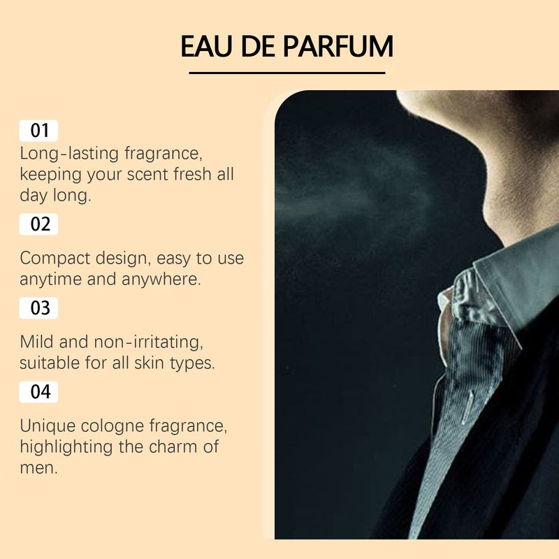 Eau de Toilette Spray für Männer Parfüm Köln Zitrusparfüm Fresh Charm Tragbares Duftspray_voghion.com