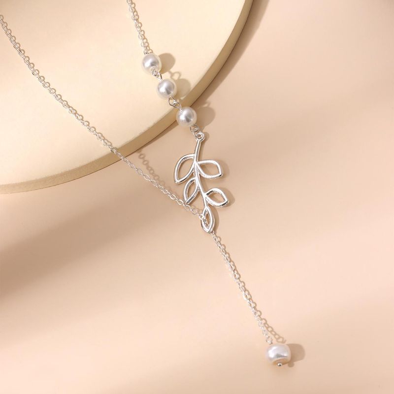 Neue Halskette, Anhänger aus echter Perle, kurze Schlüsselbeinkette für Damen._voghion.com