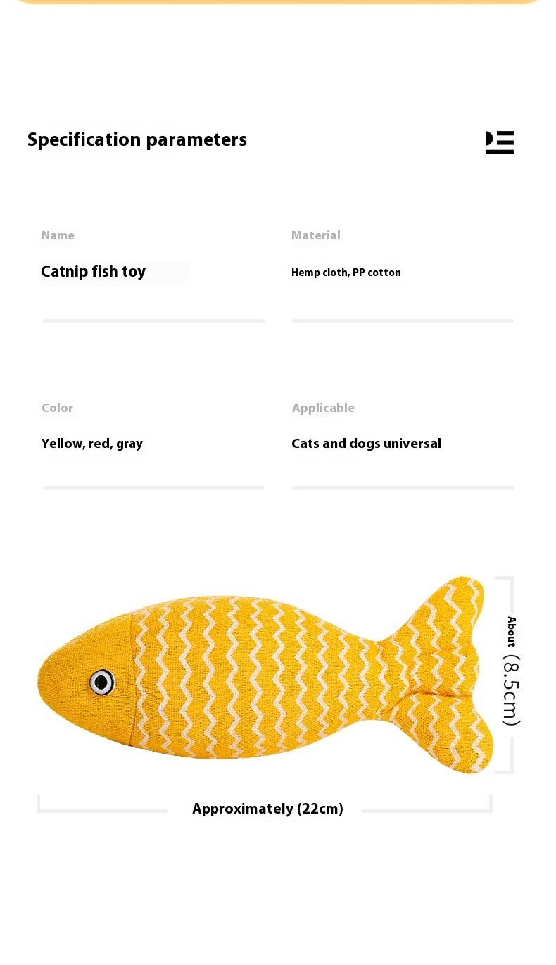 Brinquedo de peixe de estimação superdimensionado, peixe de linho engraçado, gato autodivertido, boneca de hortelã, brinquedo de gato_voghion.com