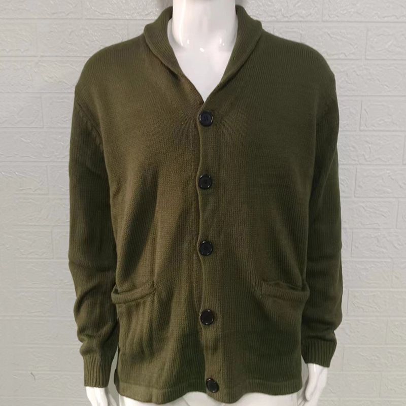 "Herren-Strickjacke aus Polyester – Klassischer Pullover mit offener Vorderseite für Business Casual (M-XXL, 5 neutrale Töne)"_voghion.com