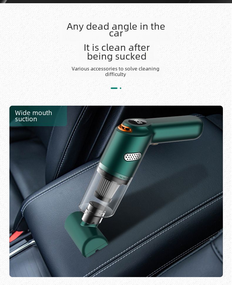 Autostofzuiger Auto Draadloos opladen Auto Huishoudelijk Handheld Kleine auto Mini Krachtige zuigkracht_voghion.com