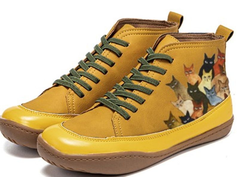 New Plus Size Shoes, Fashion Boots, Women's Round Toe, Low Cut, Front Lace Up, Flat Bottomed, Versatile Work Boots_voghion.com