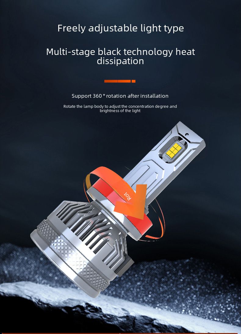 Yeni S13 araba led farları 200W kod çözme yüksek güç H7H11H4 yakın ve uzak ışık modifiye led farlar_voghion.com