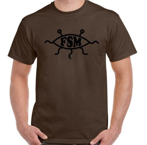 FSM T-Shirt Church Of The Flying Spaghetti Monster Mens Funny Atheist Atheism_voghion.com