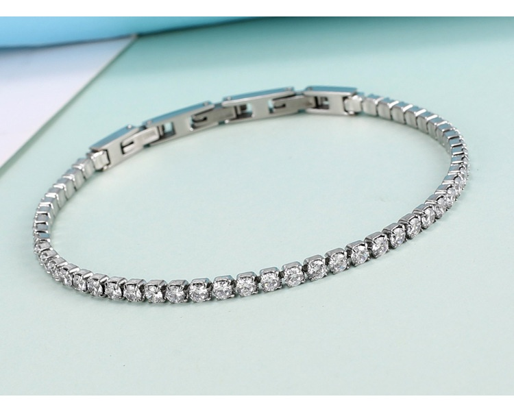 2023 New Hot Selling Fashion Handicraft Stainless Steel Zircon Claw Chain with 3mm Full Diamond Tennis Bracelet_voghion.com