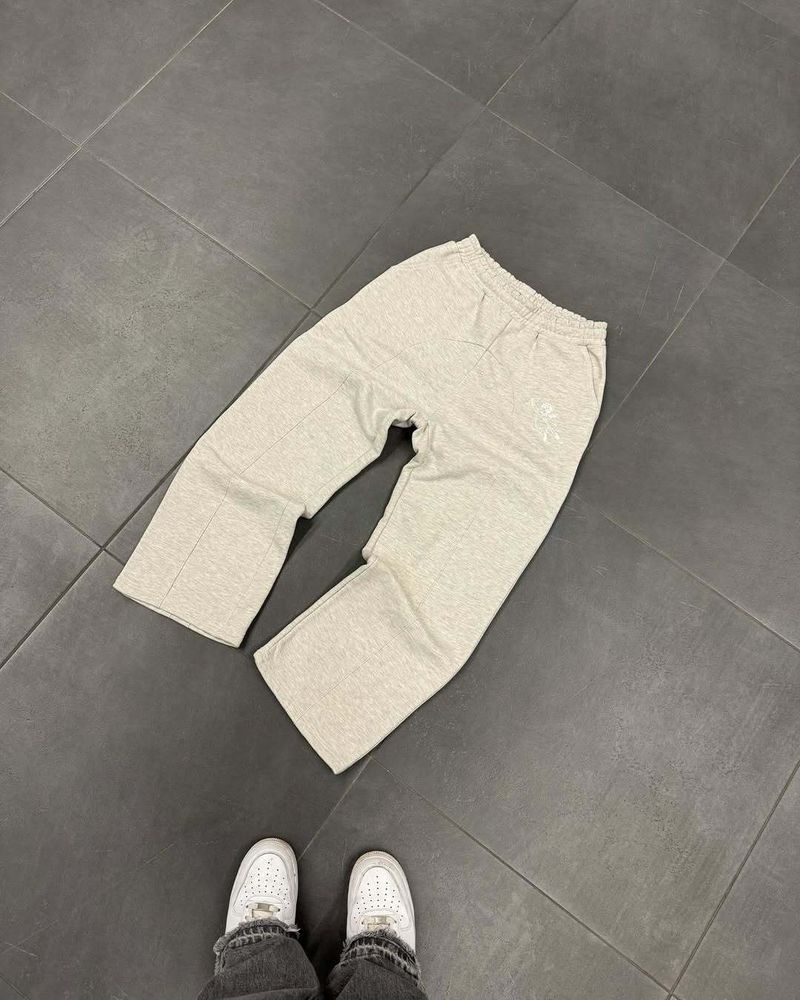Herren-Jogginghose mit geradem Bein – Lässige Jogginghose mit entspannter Passform, knitterfreies Polyester, Grau (S/M/L/XL)_voghion.com