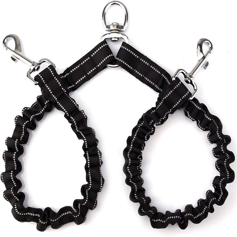Guinzaglio retrattile automatico per animali domestici, per una sola trazione, per due cani, per passeggiate all'aperto, antideflagrante, bicolore, resistente_voghion.com