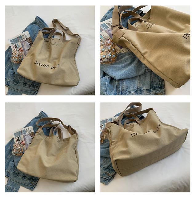 Women Canvas Tote Casual Shoulder Work Bag Large Capacity Crossbody Top Handle Bag Multifunction Big Shopping Cross-body Handbag_voghion.com